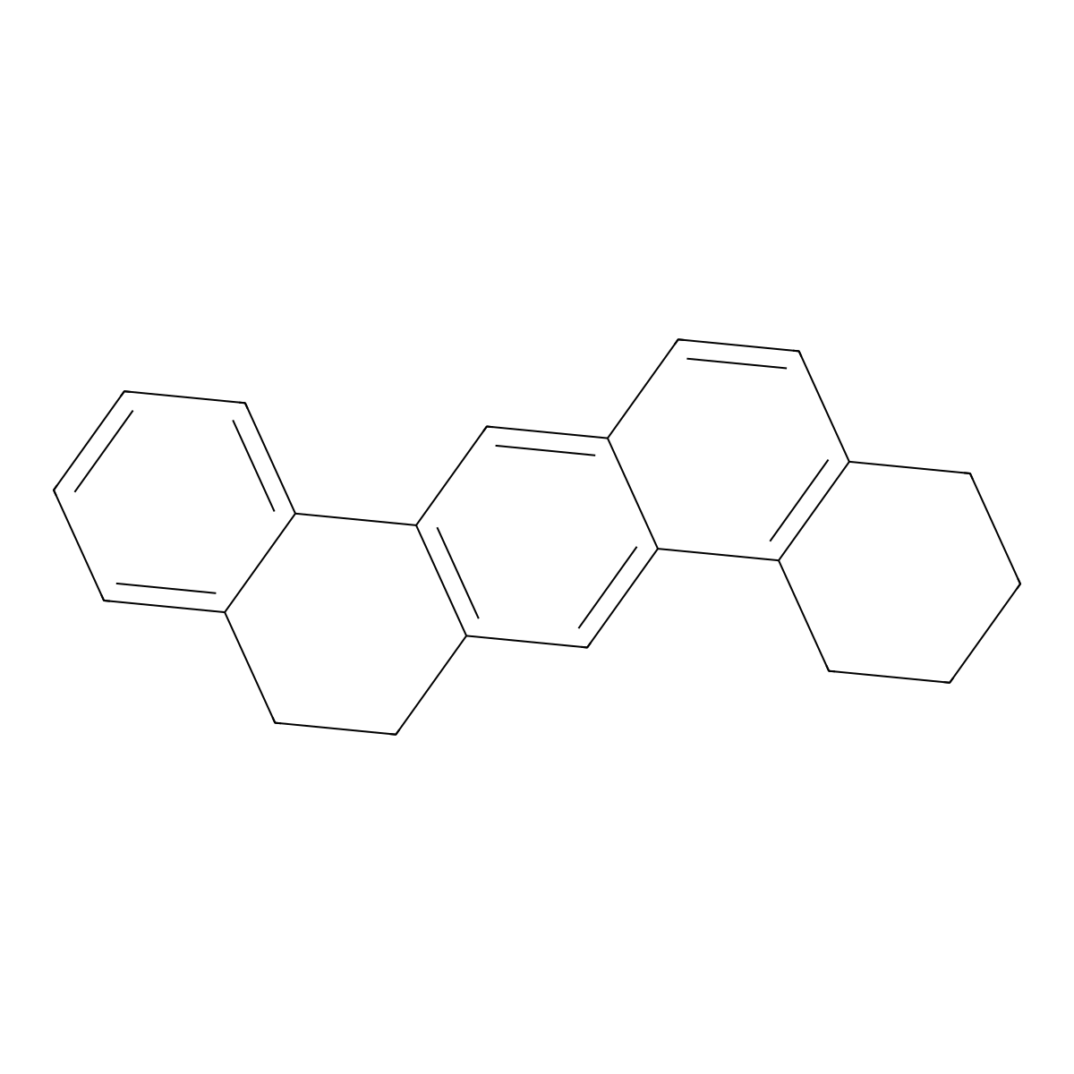 Dibenz(a,h)anthracene, 1,2,3,4,12,13-hexahydro- molecular structure, CAS 153-32-2