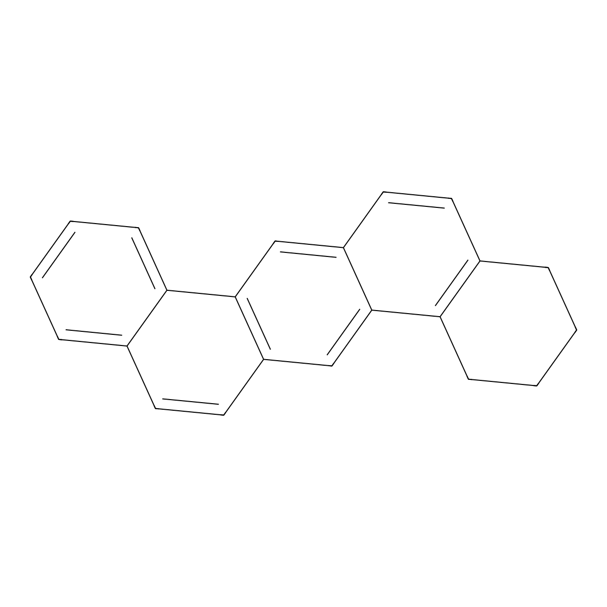 Dibenz(a,h)anthracene, 1,2,3,4-tetrahydro- molecular structure, CAS 153-39-9