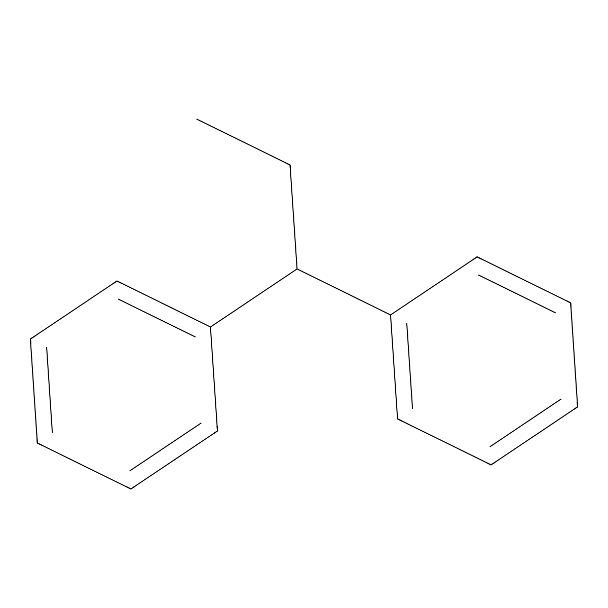 1,1-Diphenylpropane molecular structure, CAS 1530-03-6