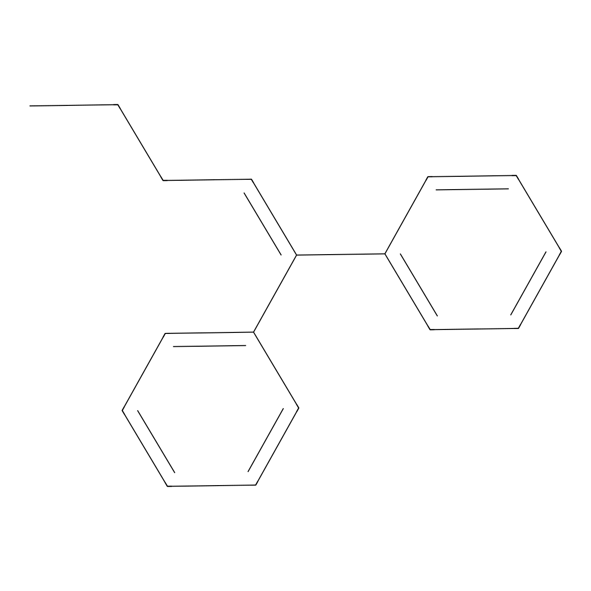 Benzene, 1,1'-(1-pentenylidene)bis- molecular structure, CAS 1530-11-6