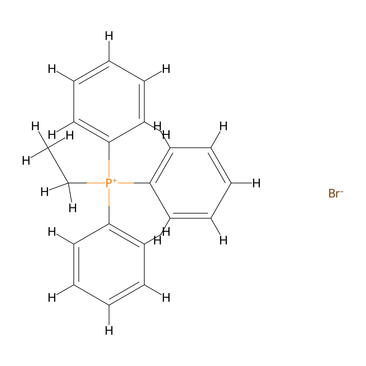 Phosphonium, ethyltriphenyl-, bromide (1:1) molecular structure, CAS 1530-32-1