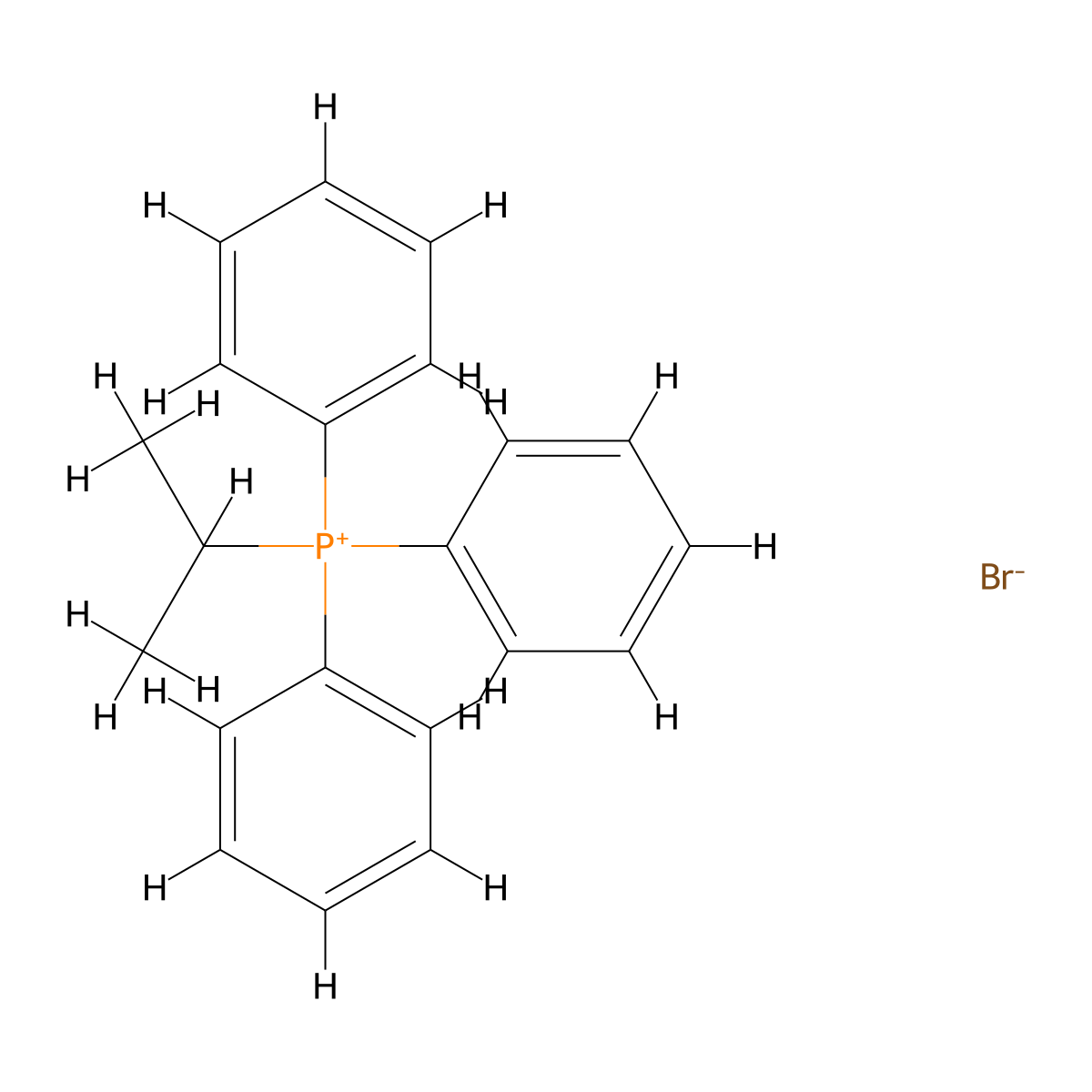 Isopropyltriphenylphosphonium bromide molecular structure, CAS 1530-33-2