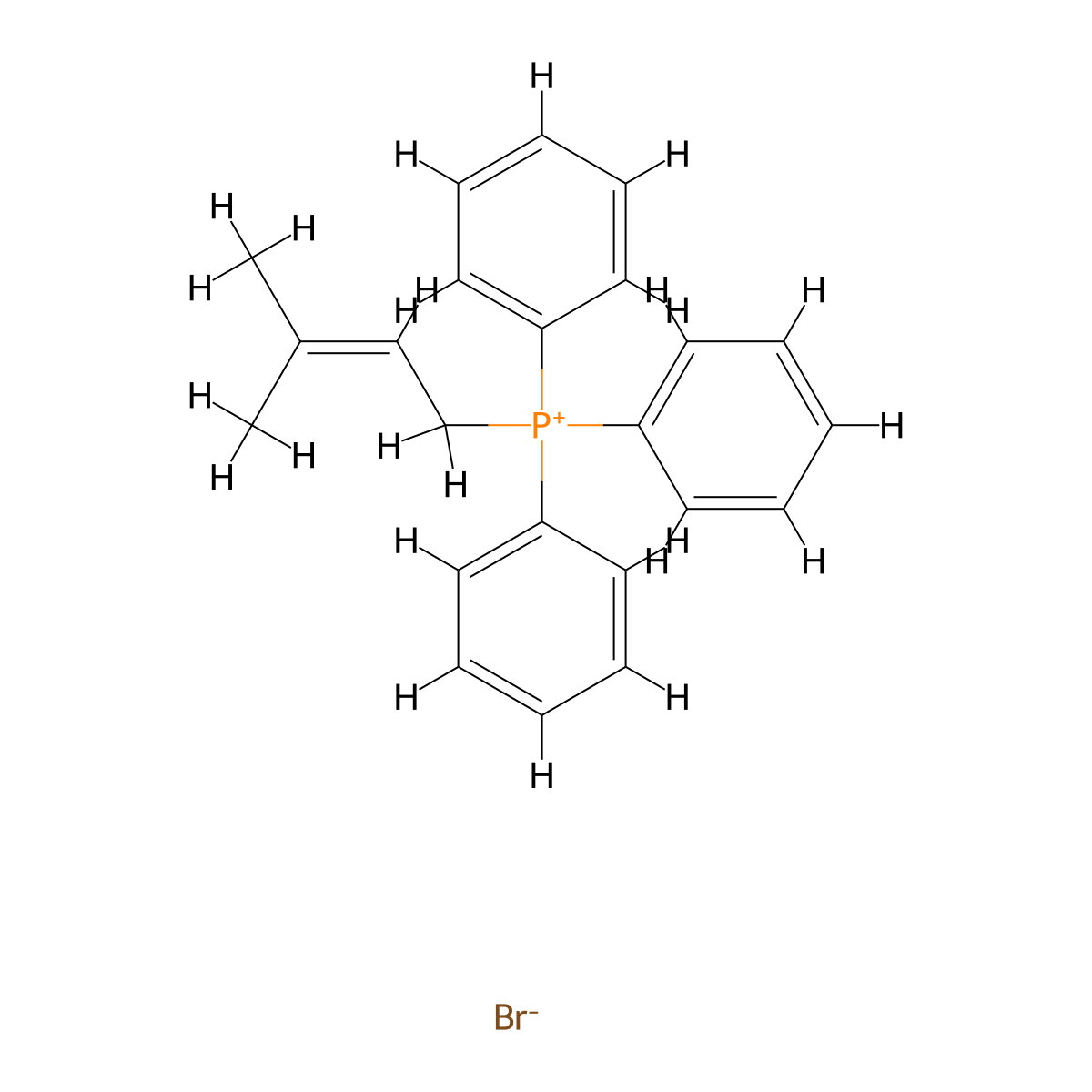 (3-Methylbut-2-enyl)triphenylphosphonium bromide molecular structure, CAS 1530-34-3