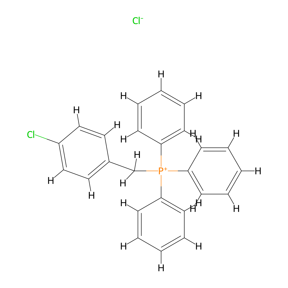 (4-Chlorobenzyl)triphenylphosphonium chloride molecular structure, CAS 1530-39-8