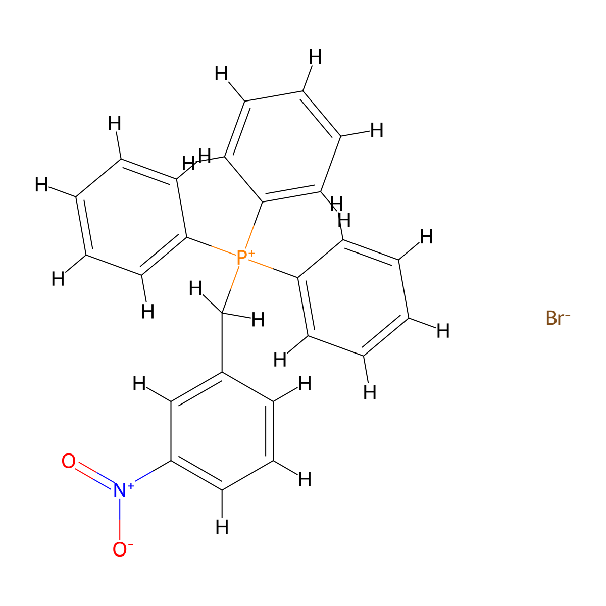 [(3-Nitrophenyl)methyl]triphenylphosphanium bromide molecular structure, CAS 1530-41-2