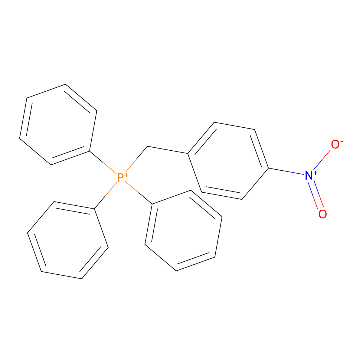 Hydroxy(4-((triphenylphosphoranyl)methyl)phenyl)azane oxide molecular structure, CAS 1530-42-3