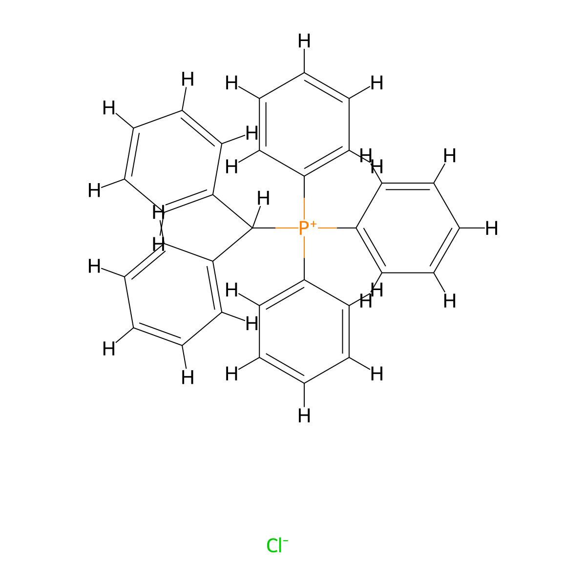 (Diphenylmethyl)triphenylphosphonium chloride molecular structure, CAS 1530-43-4