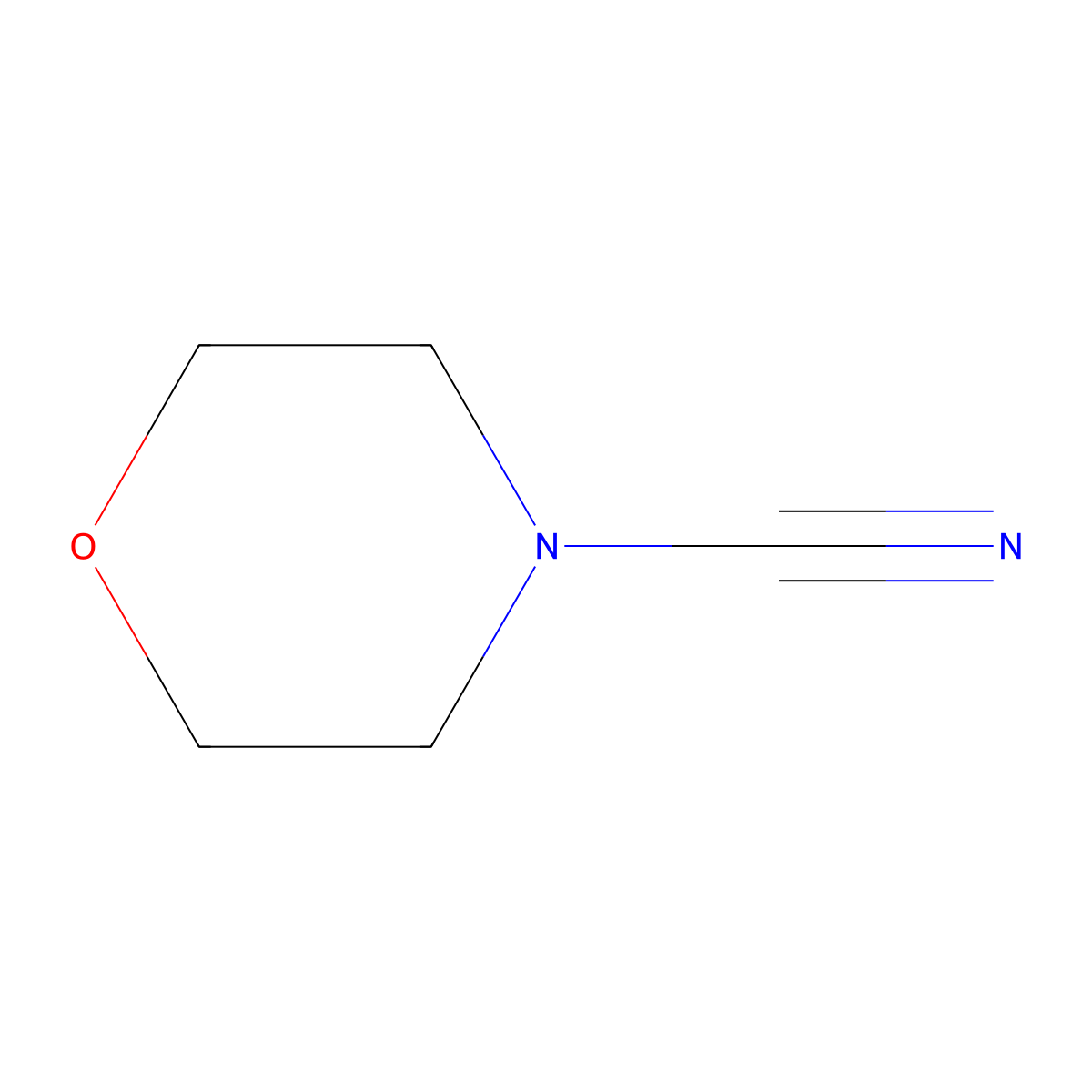 4-Morpholinecarbonitrile molecular structure, CAS 1530-89-8