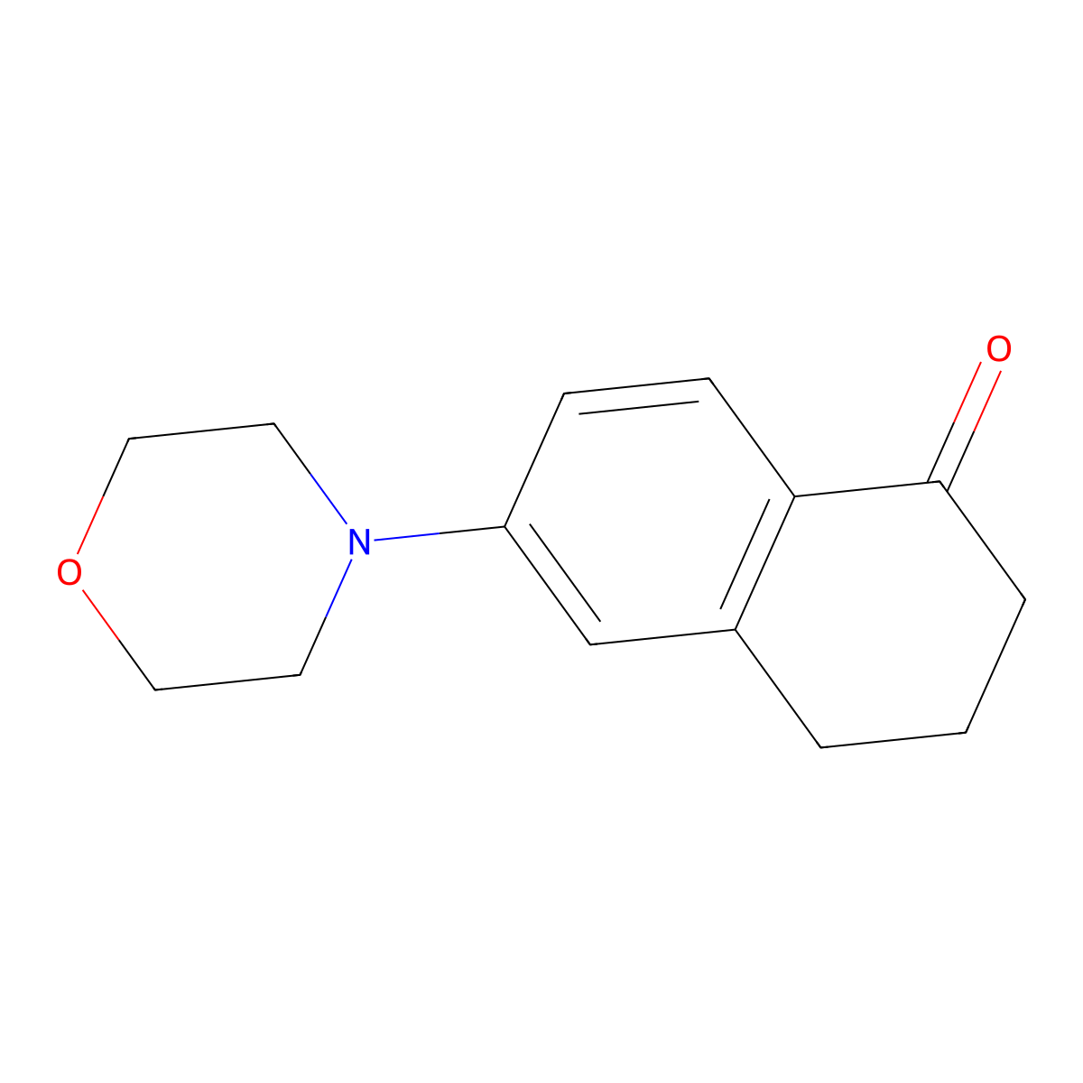 6-morpholino-3,4-dihydronaphthalen-1(2H)-one molecular structure, CAS 15300-12-6