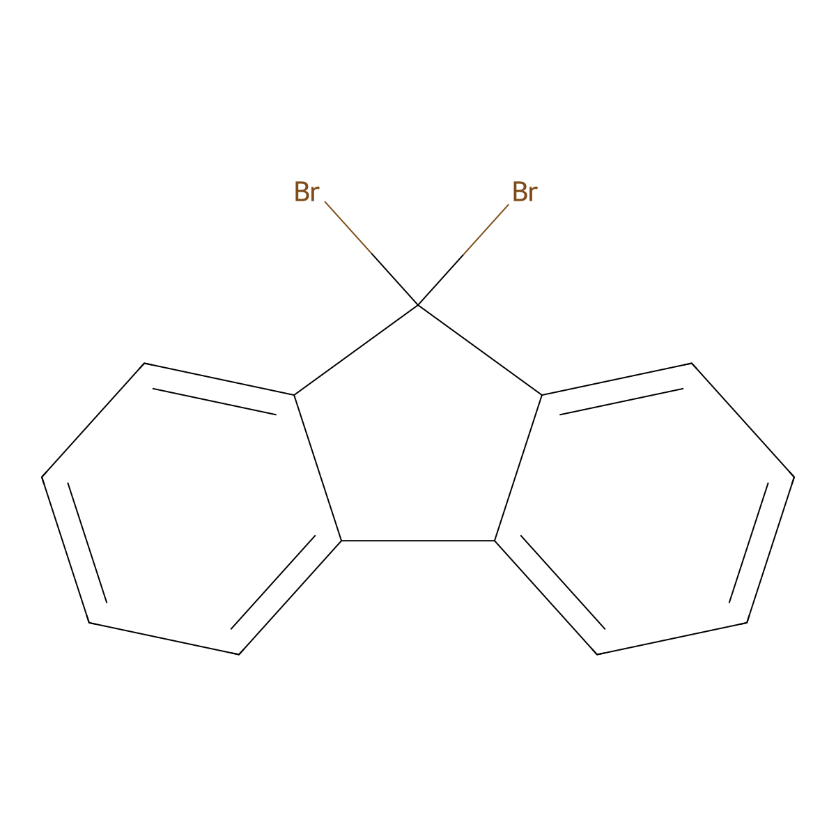 9,9-Dibromo-9H-fluorene molecular structure, CAS 15300-75-1