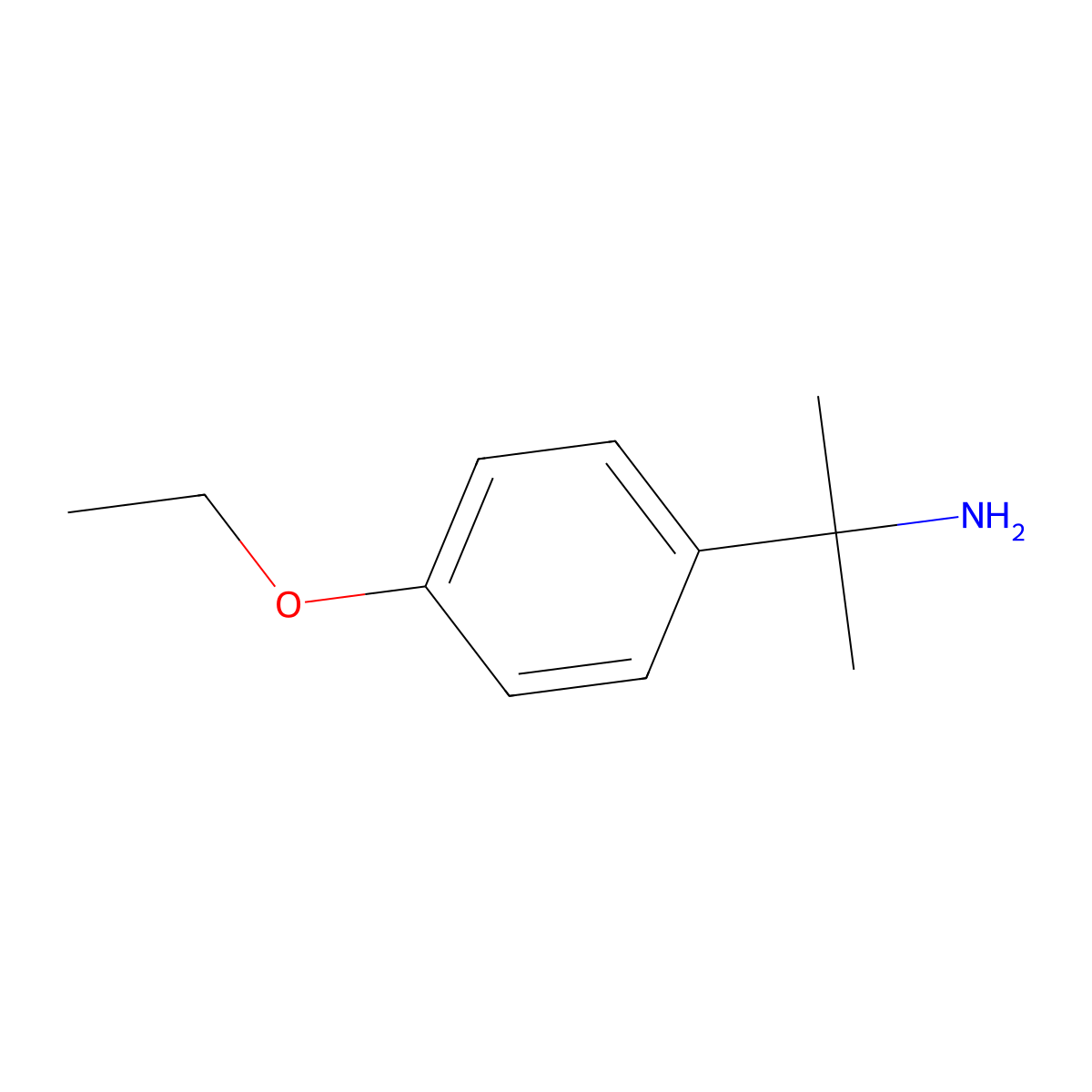 2-(4-Ethoxyphenyl)propan-2-amine molecular structure, CAS 153002-40-5