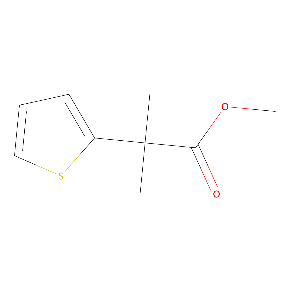 Methyl 2-Methyl-2-(2-thienyl)propanoate molecular structure, CAS 153002-41-6