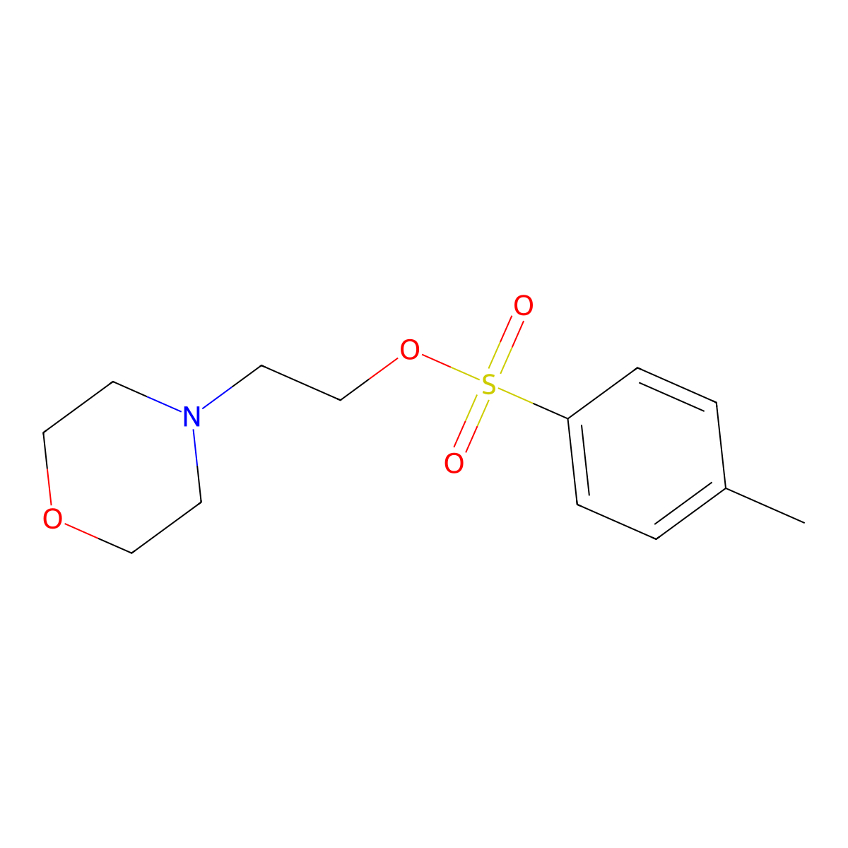 2-Morpholin-4-ylethyl 4-methylbenzenesulfonate molecular structure, CAS 153006-57-6