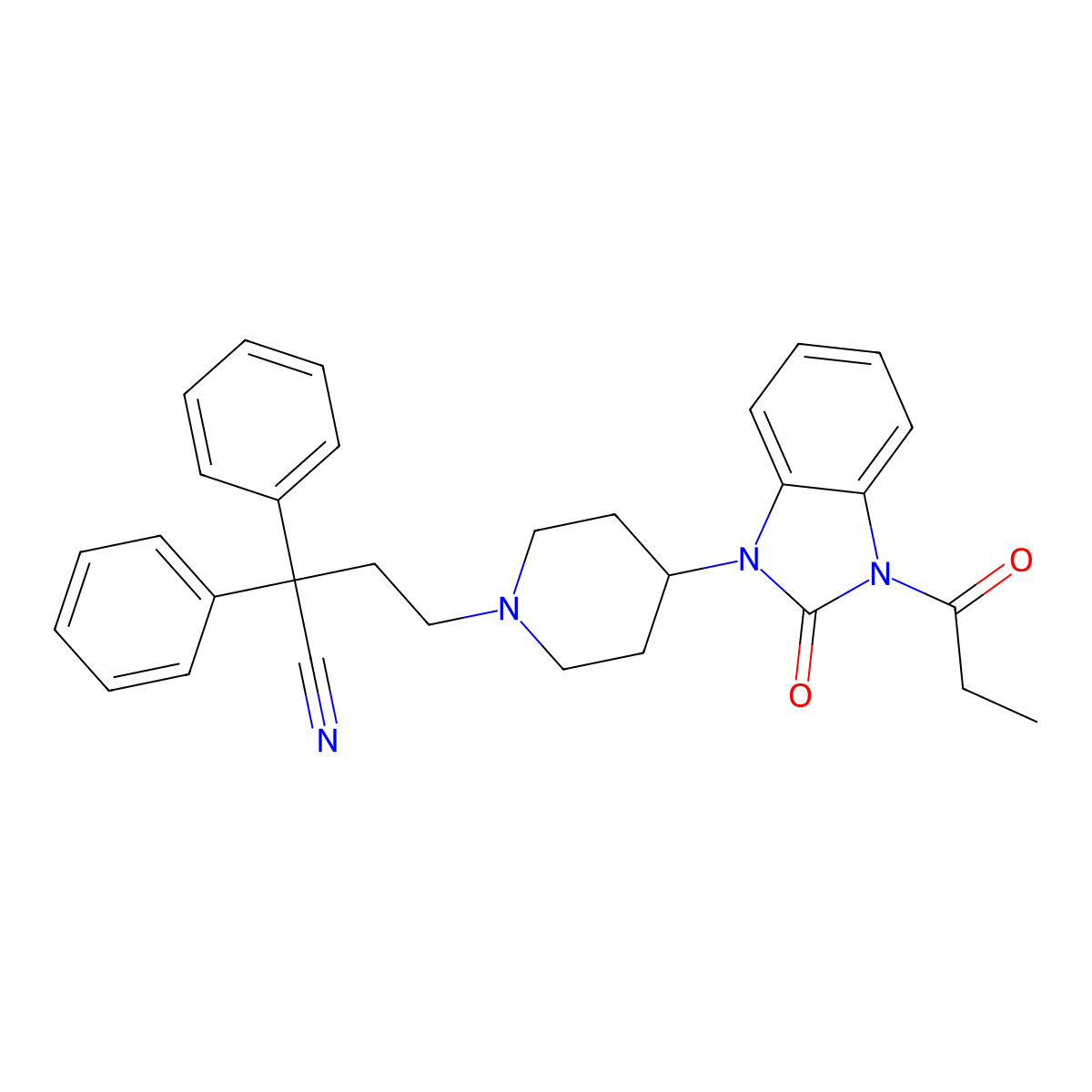 Bezitramide molecular structure, CAS 15301-48-1