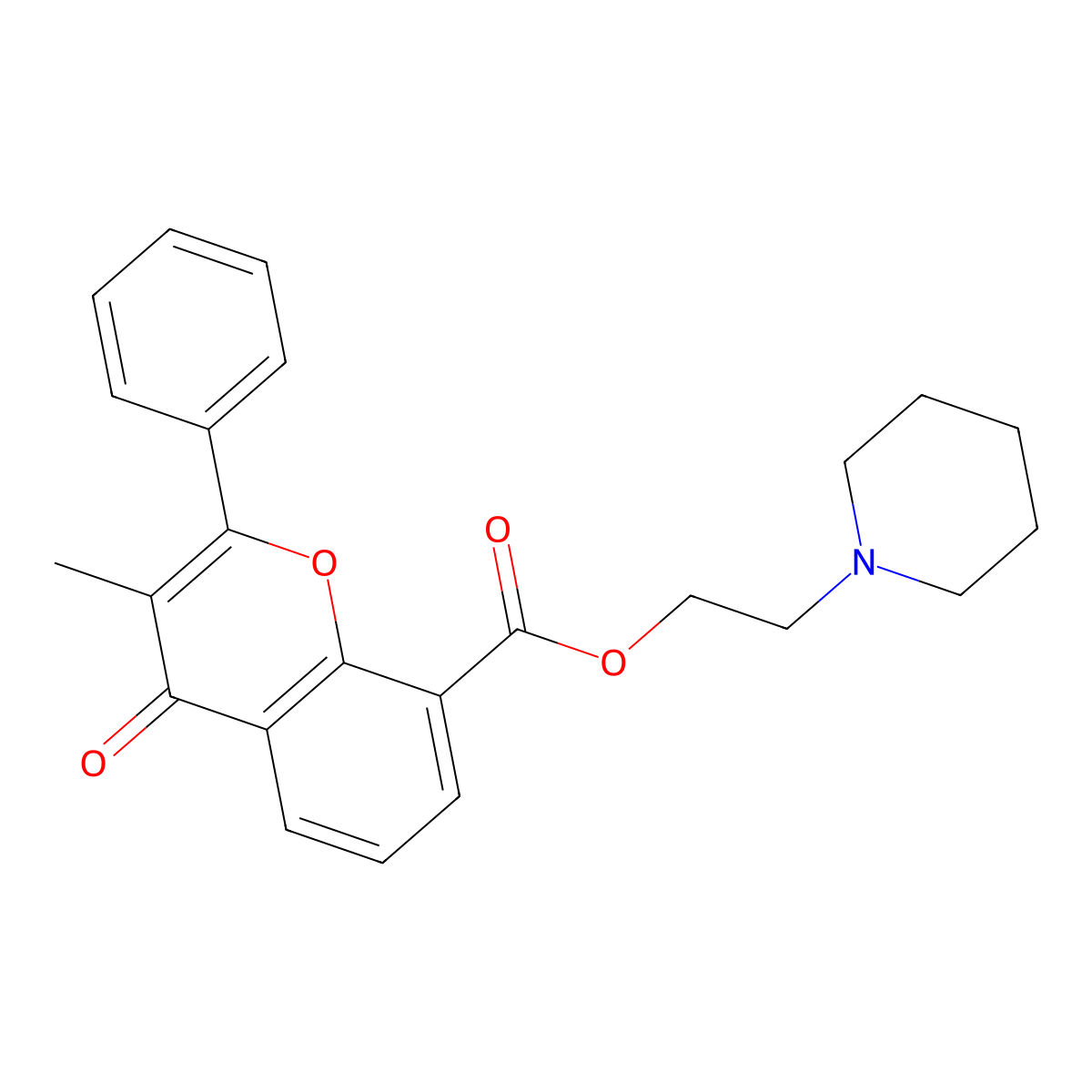 Flavoxate molecular structure, CAS 15301-69-6