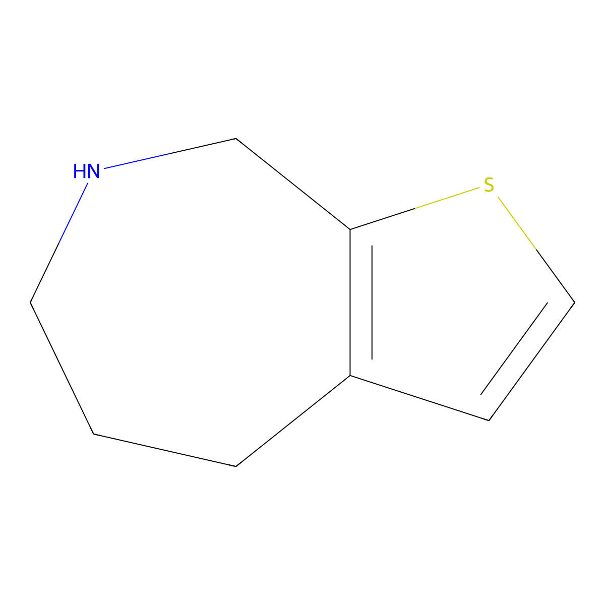 5,6,7,8-tetrahydro-4H-thieno[2,3-c]azepine molecular structure, CAS 153024-86-3