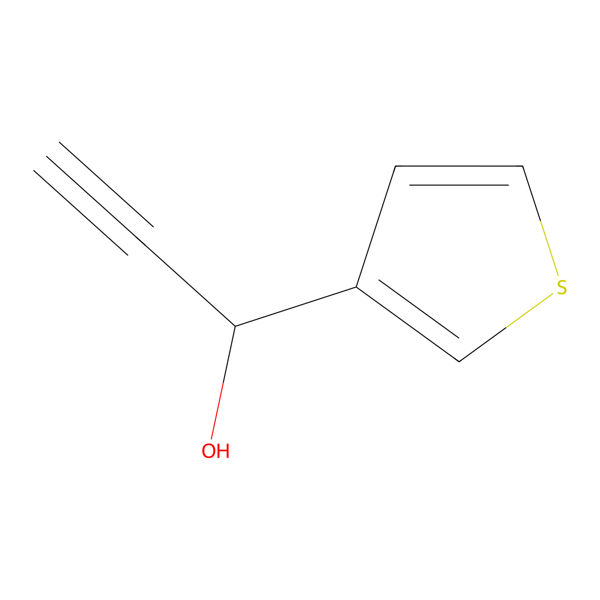 1-(3-Thienyl)-2-propyn-1-ol molecular structure, CAS 153026-78-9