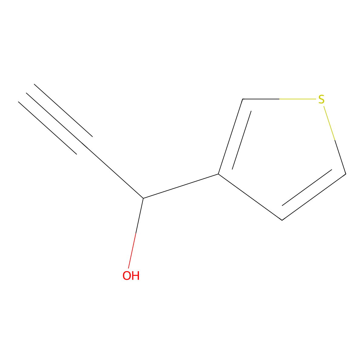 1-(3-Thienyl)-2-propyn-1-ol molecular structure, CAS 153026-78-9