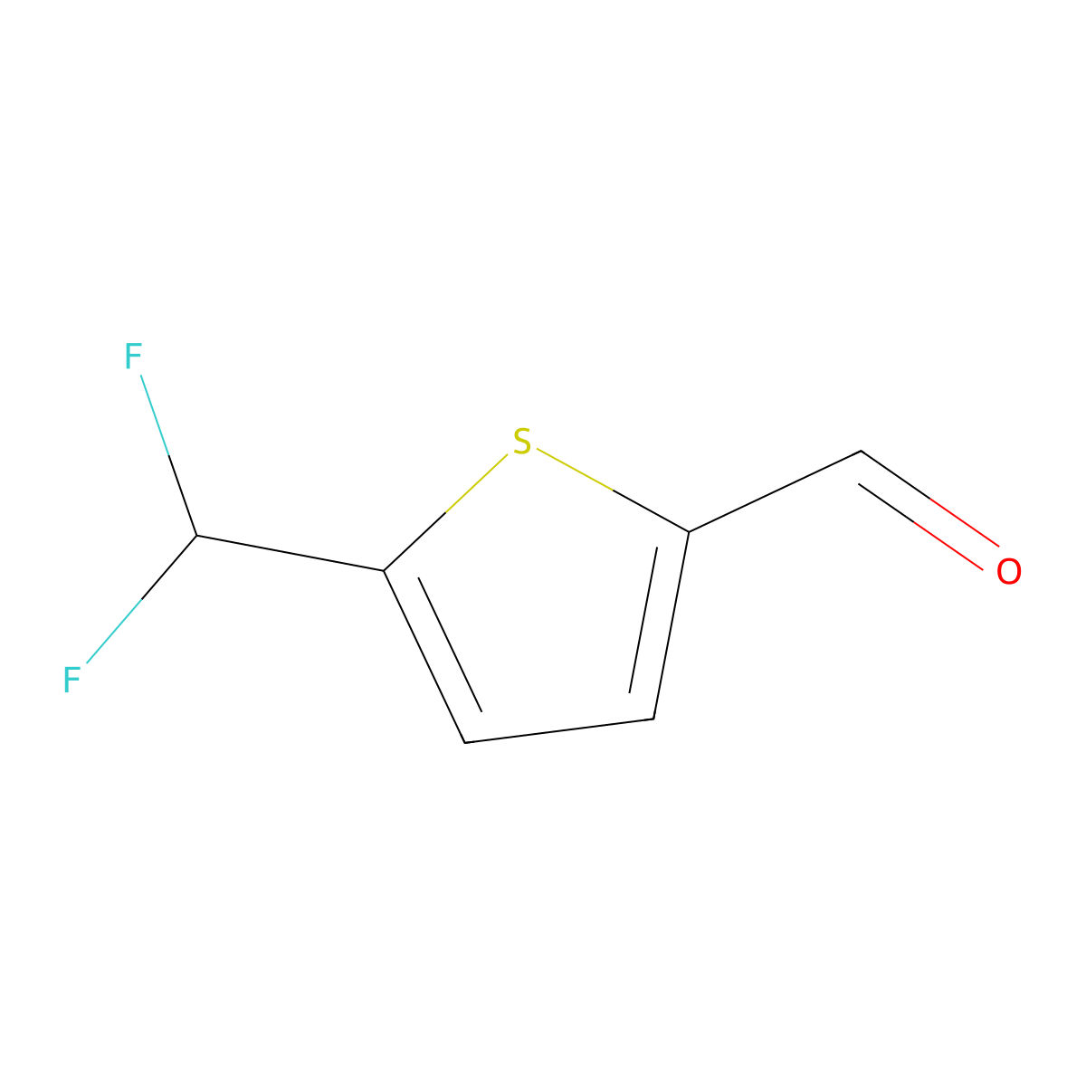 5-(Difluoromethyl)thiophene-2-carbaldehyde molecular structure, CAS 153026-81-4