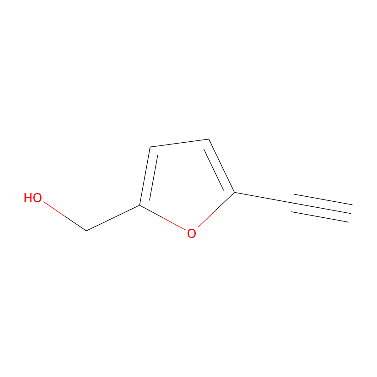 (5-Ethynylfuran-2-yl)methanol molecular structure, CAS 153026-89-2