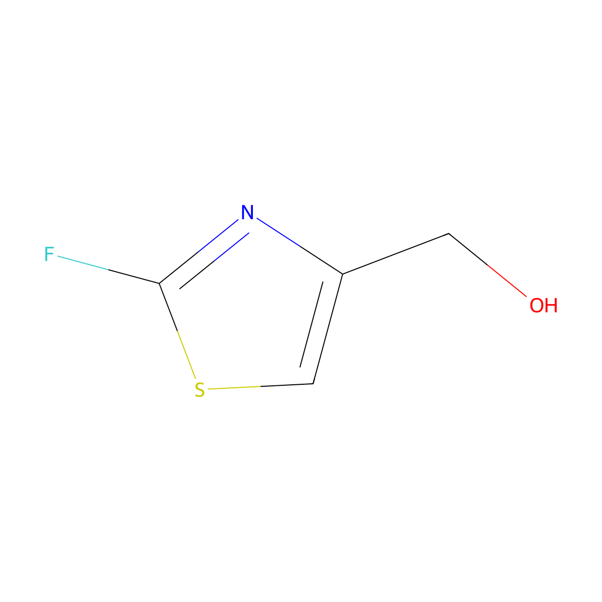 4-Thiazolemethanol, 2-fluoro- molecular structure, CAS 153027-87-3