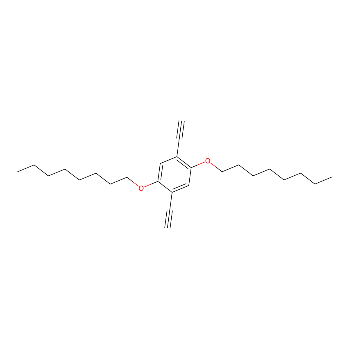 1,4-Diethynyl-2,5-bis(octyloxy)benzene molecular structure, CAS 153033-27-3