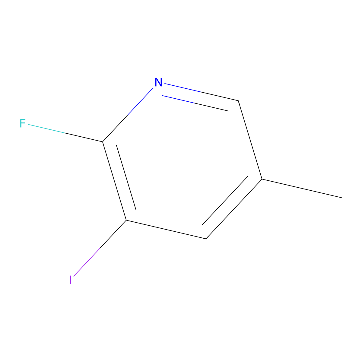 2-Fluoro-3-iodo-5-methylpyridine molecular structure, CAS 153034-78-7