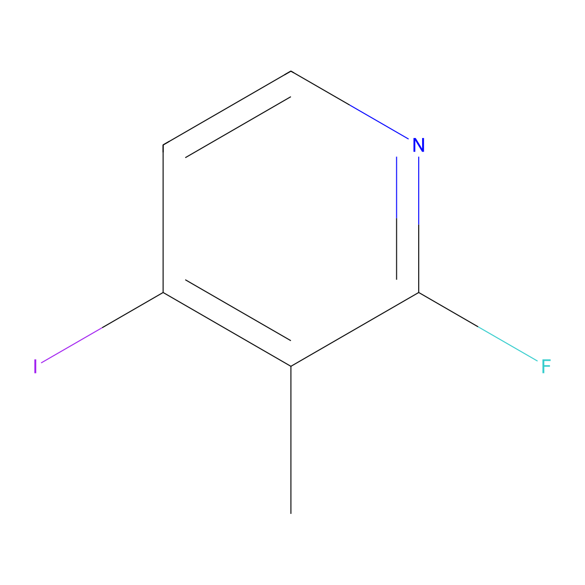 2-Fluoro-4-iodo-3-methylpyridine molecular structure, CAS 153034-80-1