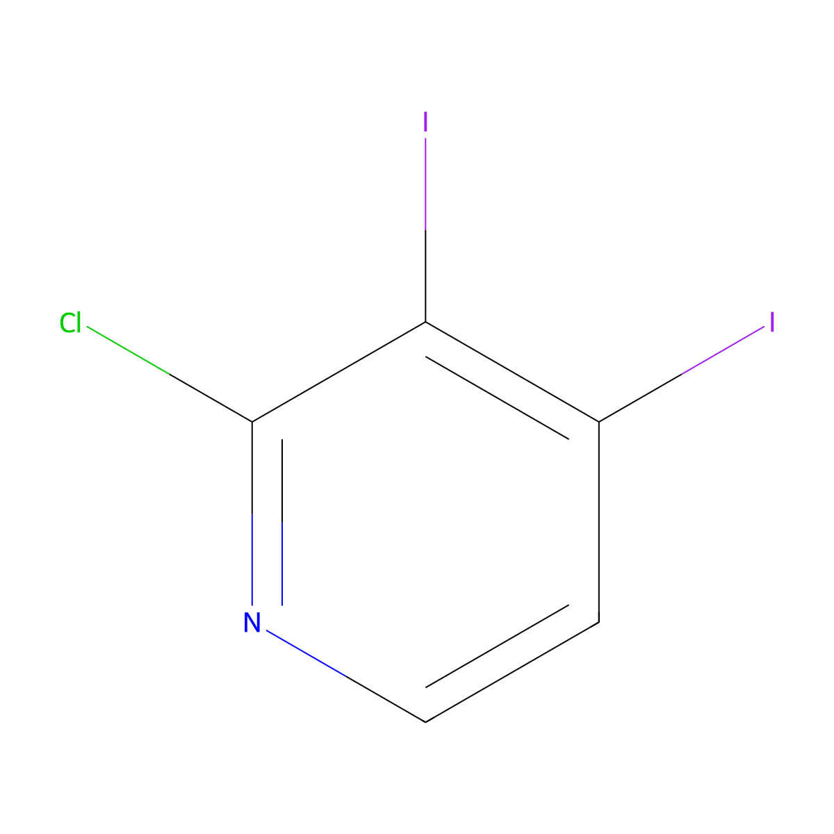 2-Chloro-3,4-diiodopyridine molecular structure, CAS 153034-91-4