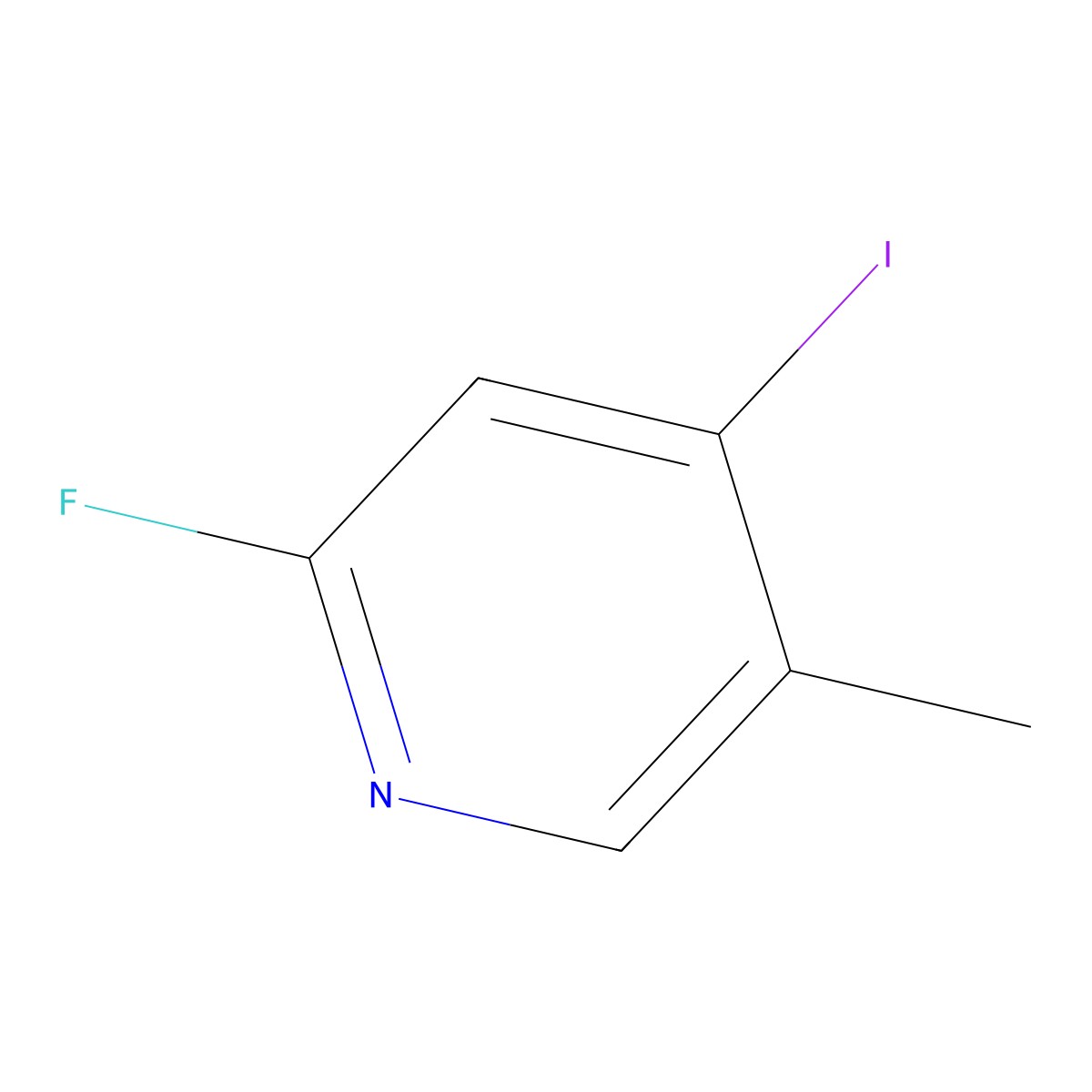 2-Fluoro-4-iodo-5-methylpyridine molecular structure, CAS 153034-94-7