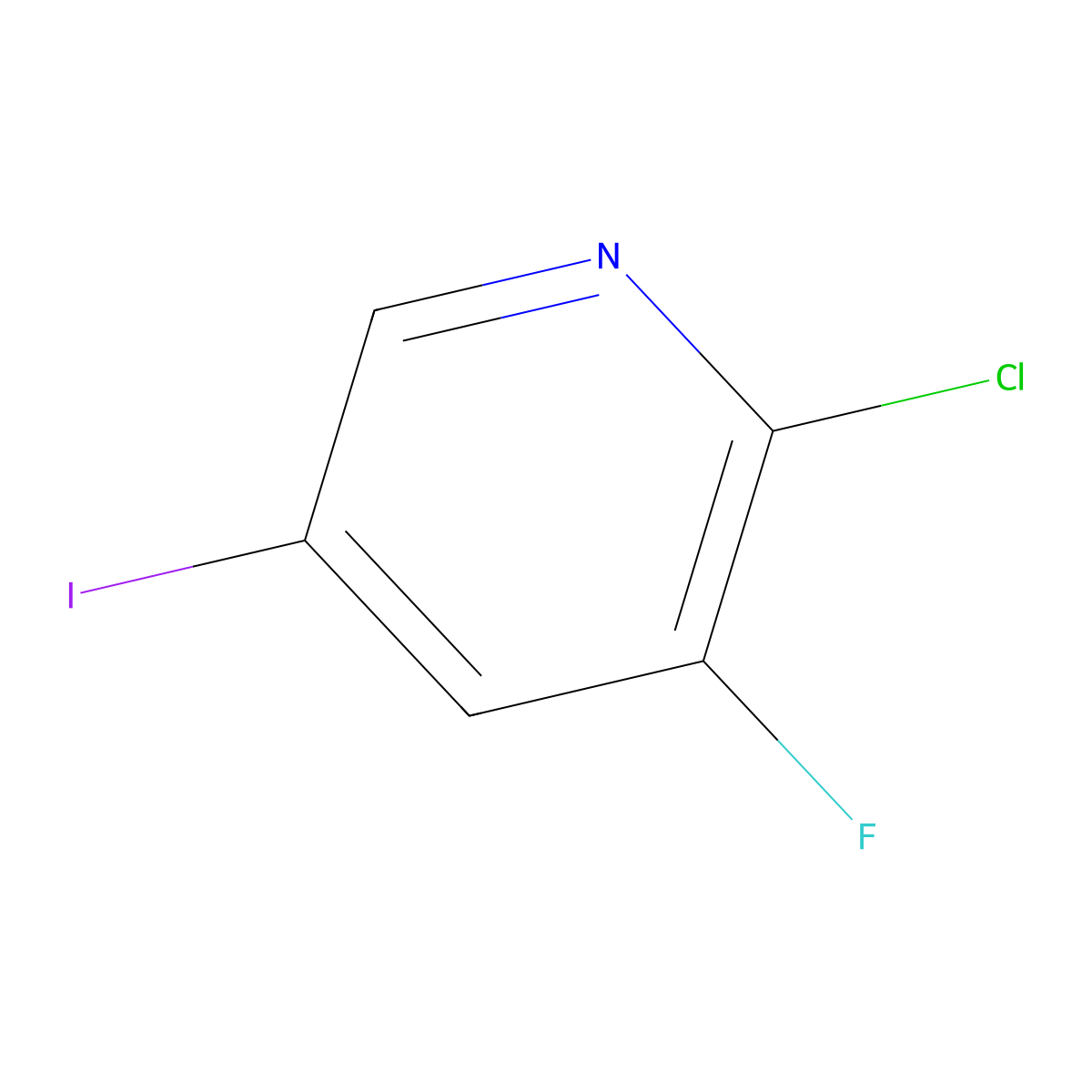 2-Chloro-3-fluoro-5-iodopyridine molecular structure, CAS 153034-99-2