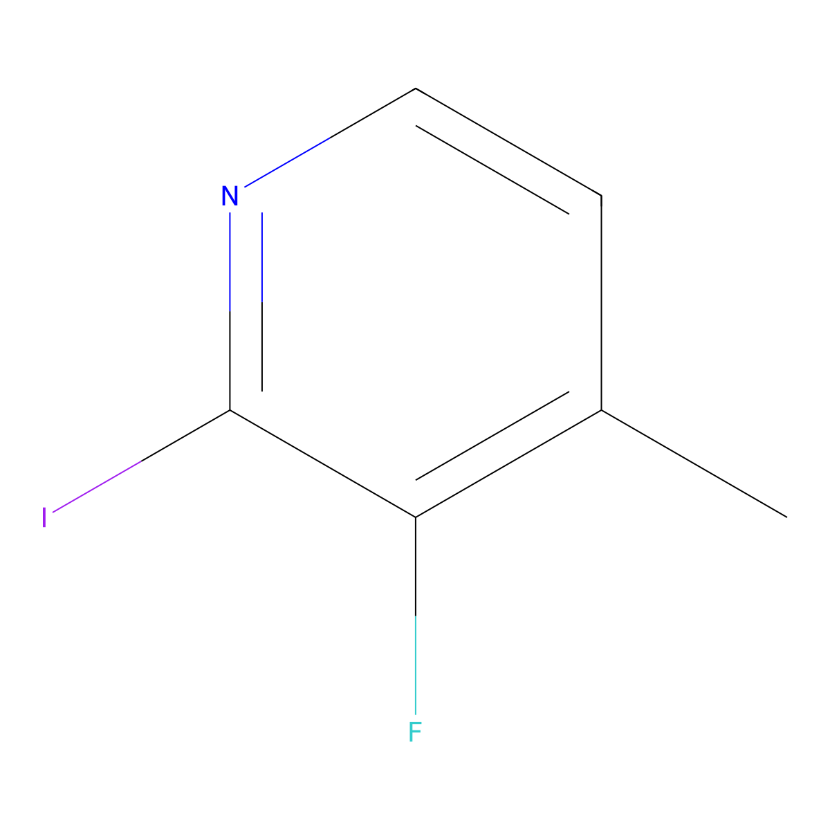 3-Fluoro-2-iodo-4-methylpyridine molecular structure, CAS 153035-05-3