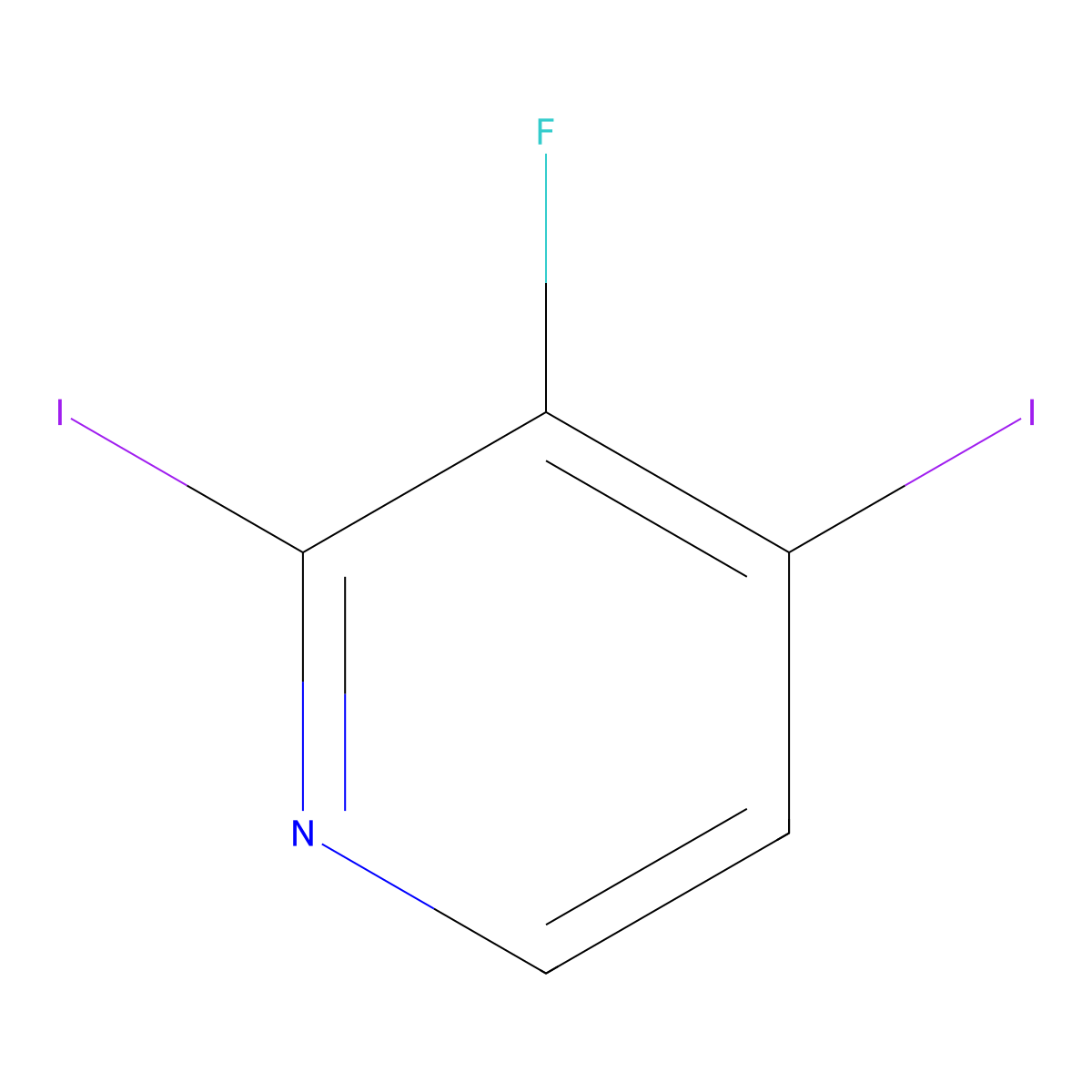 3-Fluoro-2,4-diiodopyridine molecular structure, CAS 153035-06-4