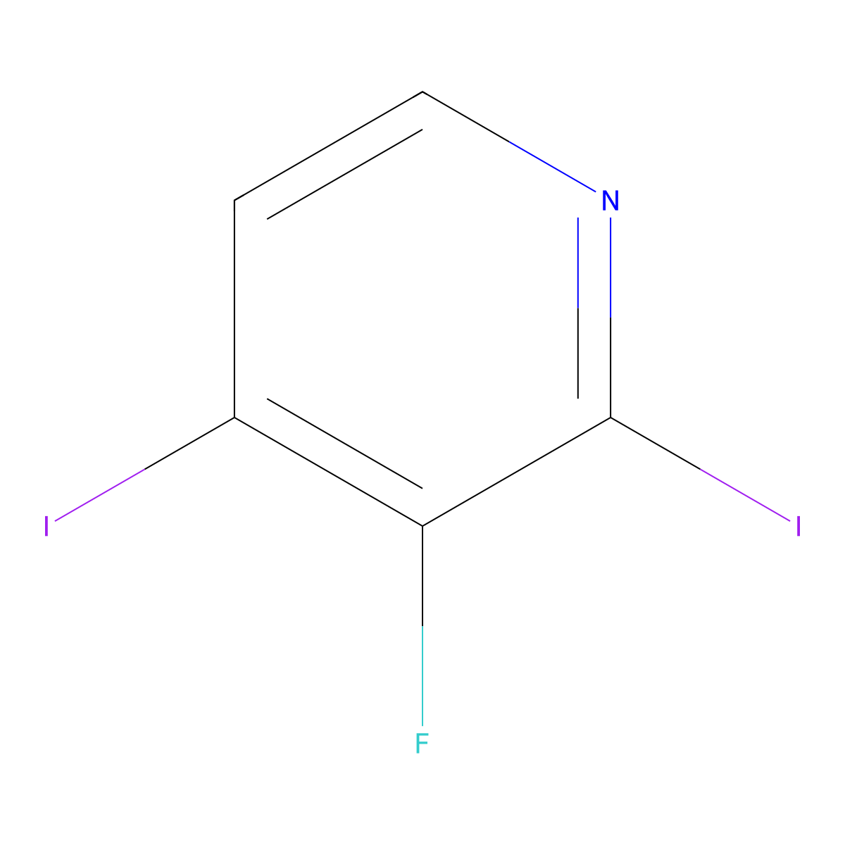 3-Fluoro-2,4-diiodopyridine molecular structure, CAS 153035-06-4