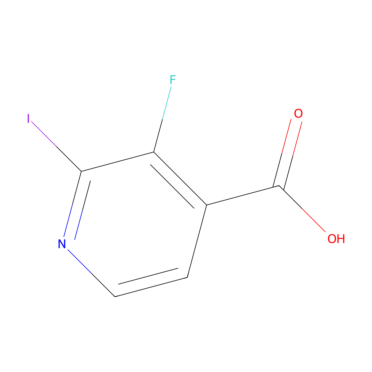 3-Fluoro-2-iodopyridine-4-carboxylic acid molecular structure, CAS 153035-09-7