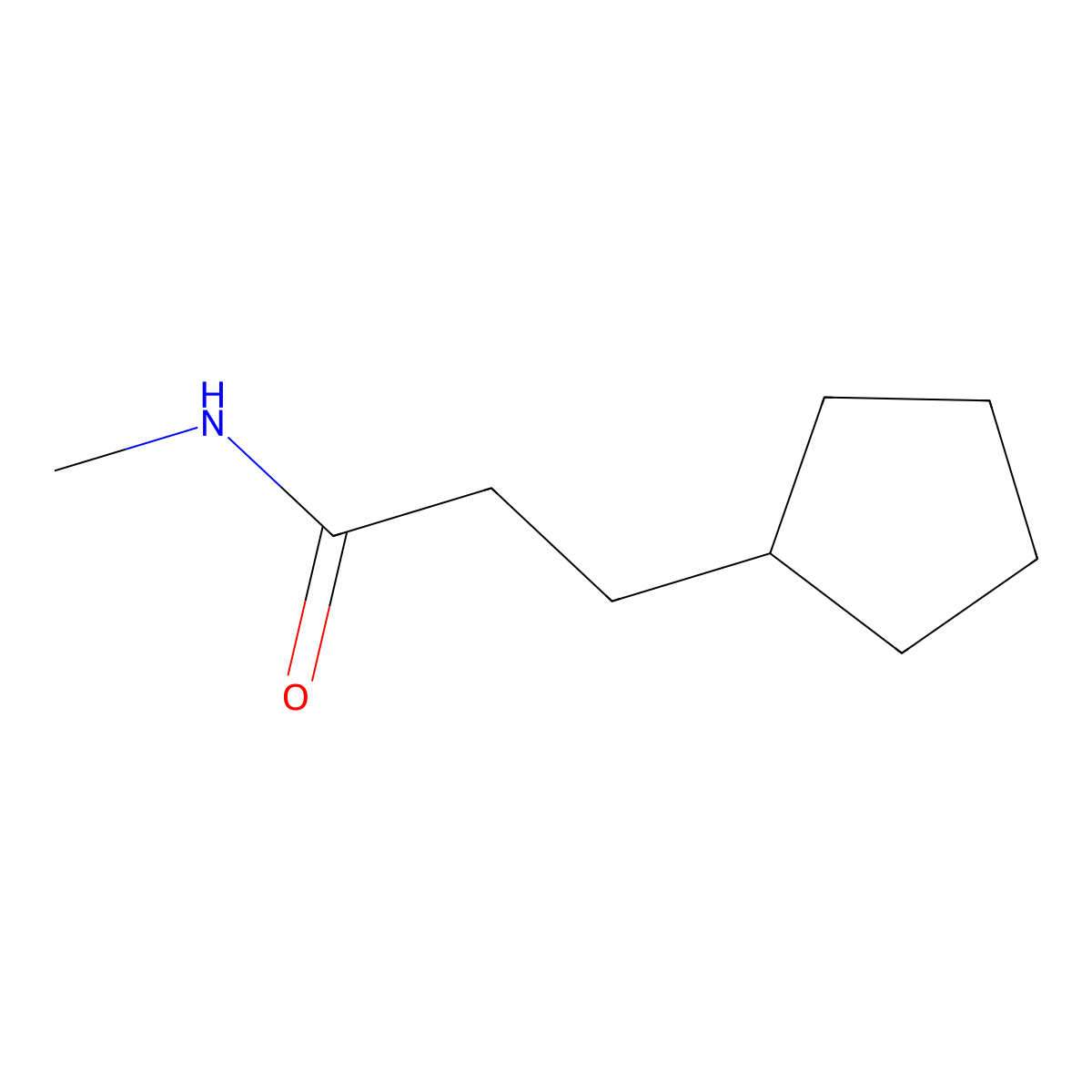 3-cyclopentyl-N-methylpropanamide molecular structure, CAS 153035-41-7