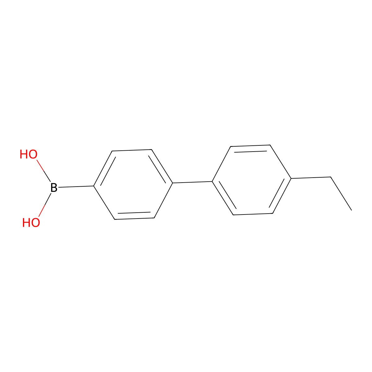 4'-Ethyl-4-biphenylboronic acid molecular structure, CAS 153035-62-2