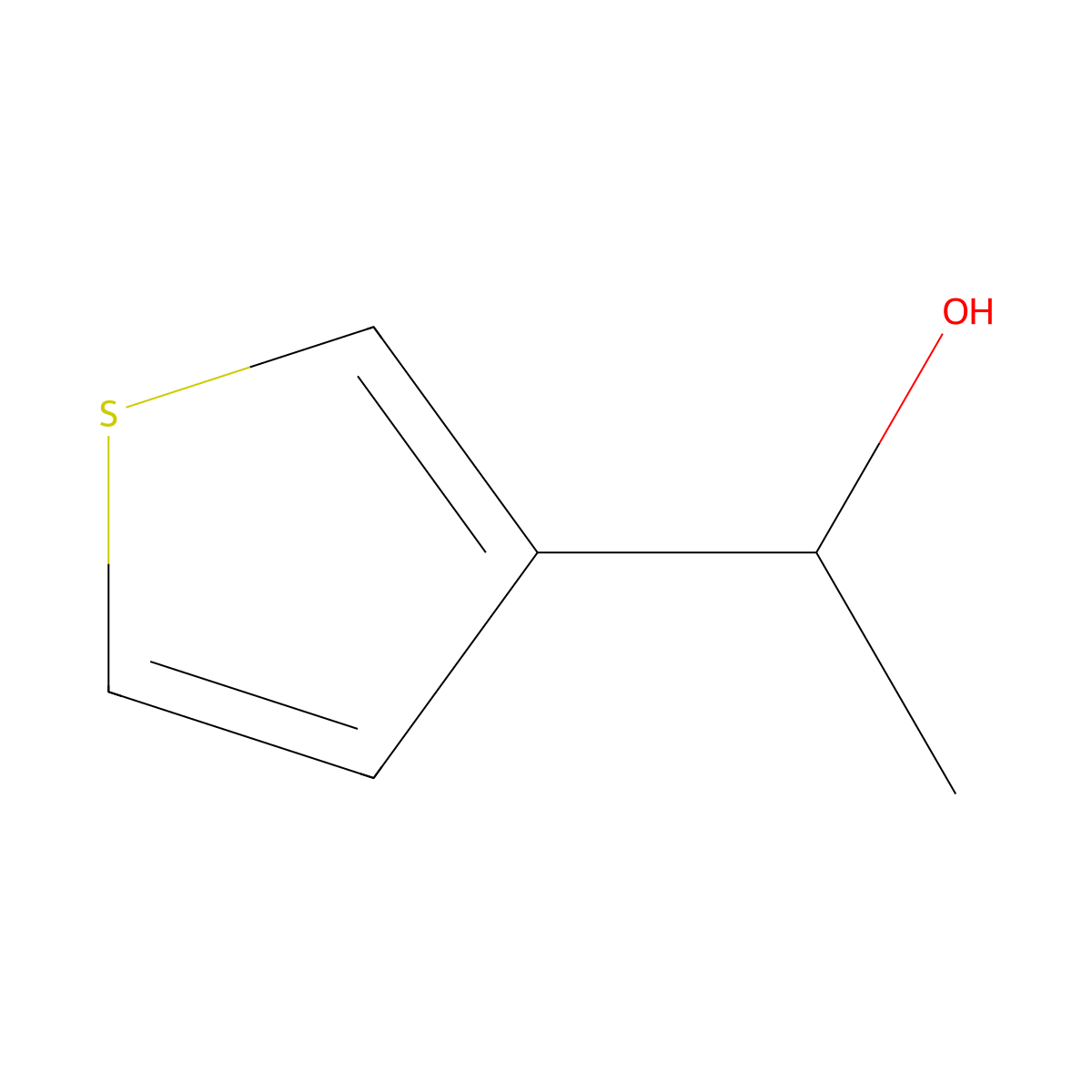 (1R)-1-(thiophen-3-yl)ethan-1-ol molecular structure, CAS 153035-65-5