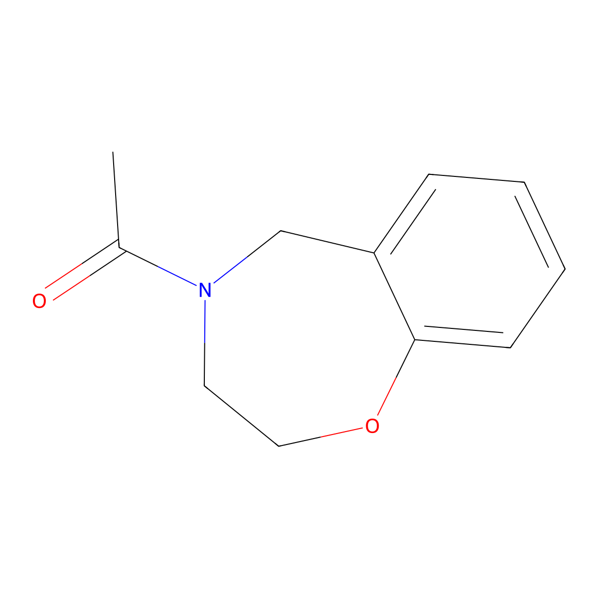 1-(2,3,4,5-Tetrahydro-1,4-benzoxazepin-4-yl)ethan-1-one molecular structure, CAS 153038-36-9