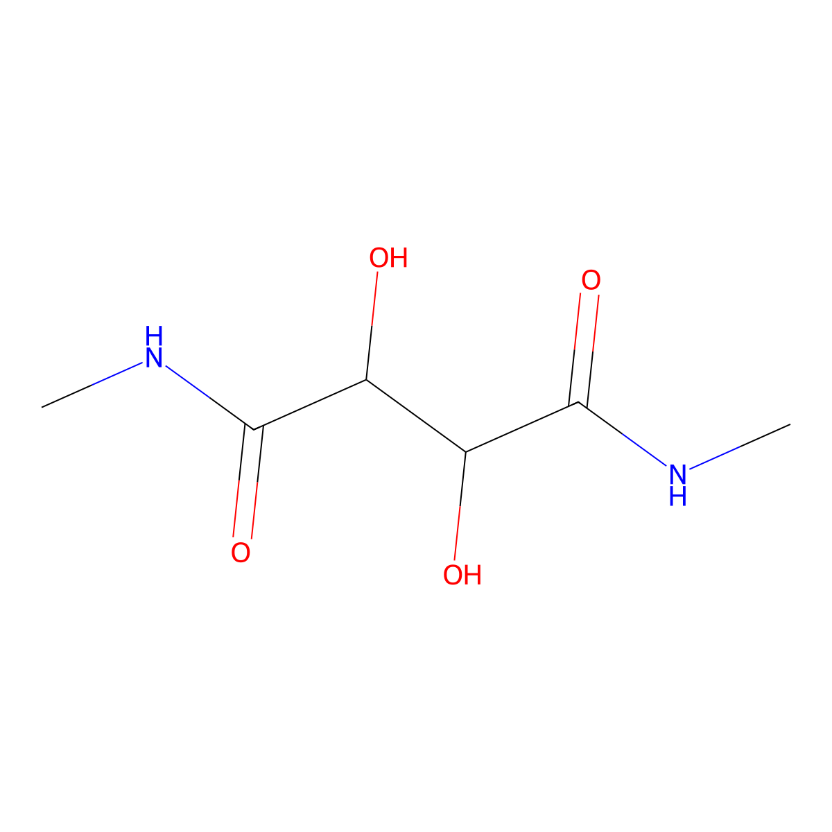 2,3-dihydroxy-N,N'-dimethylsuccinamide molecular structure, CAS 153050-02-3