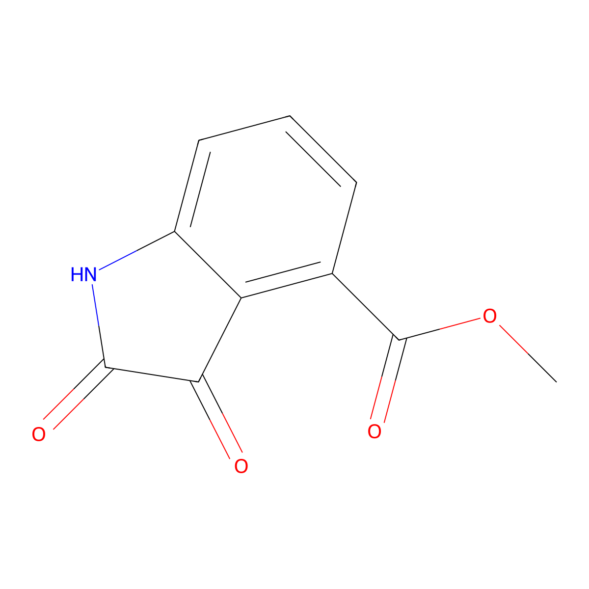 Methyl 2,3-dioxoindoline-4-carboxylate molecular structure, CAS 153072-43-6