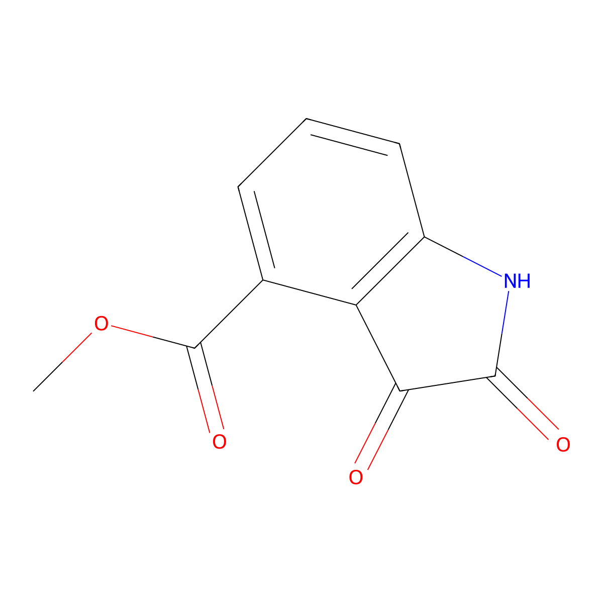 Methyl 2,3-dioxoindoline-4-carboxylate molecular structure, CAS 153072-43-6