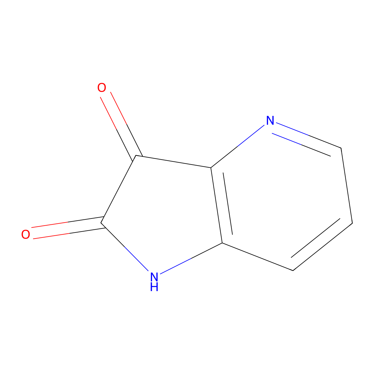 1H,2H,3H-pyrrolo(3,2-b)pyridine-2,3-dione molecular structure, CAS 153072-89-0