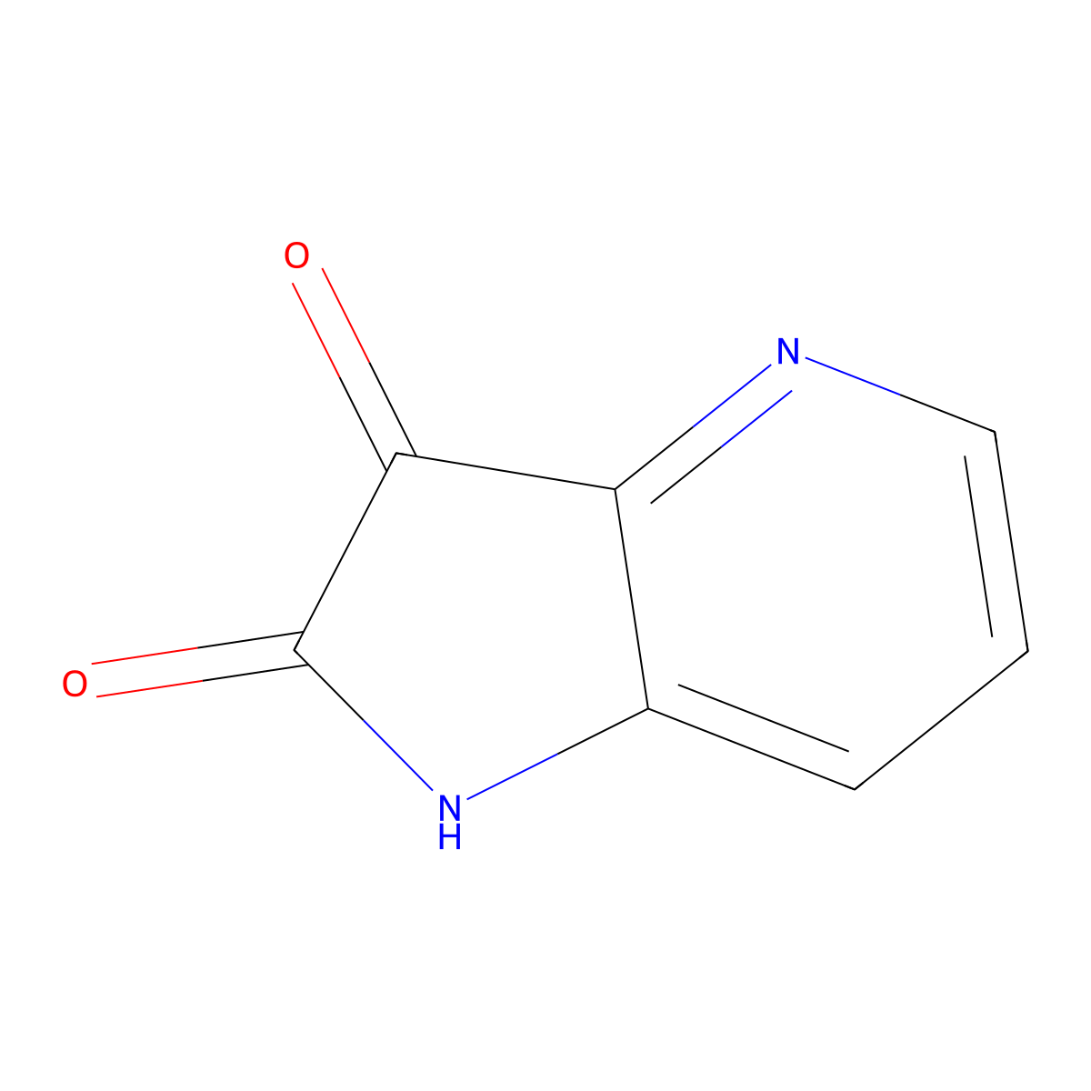1H,2H,3H-pyrrolo(3,2-b)pyridine-2,3-dione molecular structure, CAS 153072-89-0