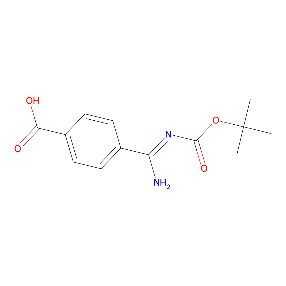4-(Boc-amidino)-benzoic acid molecular structure, CAS 153074-91-0