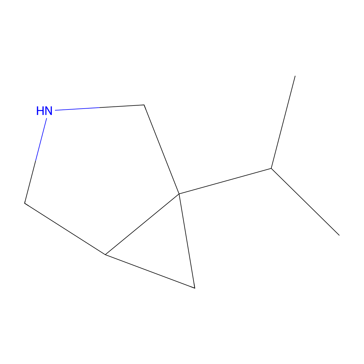3-Azabicyclo[3.1.0]hexane,1-(1-methylethyl)-,(1R)-(9CI) molecular structure, CAS 153075-17-3