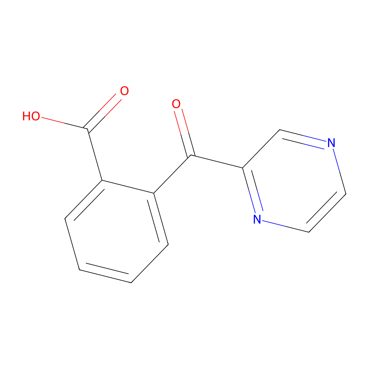 2-(pyrazine-2-carbonyl)benzoic Acid molecular structure, CAS 153078-01-4