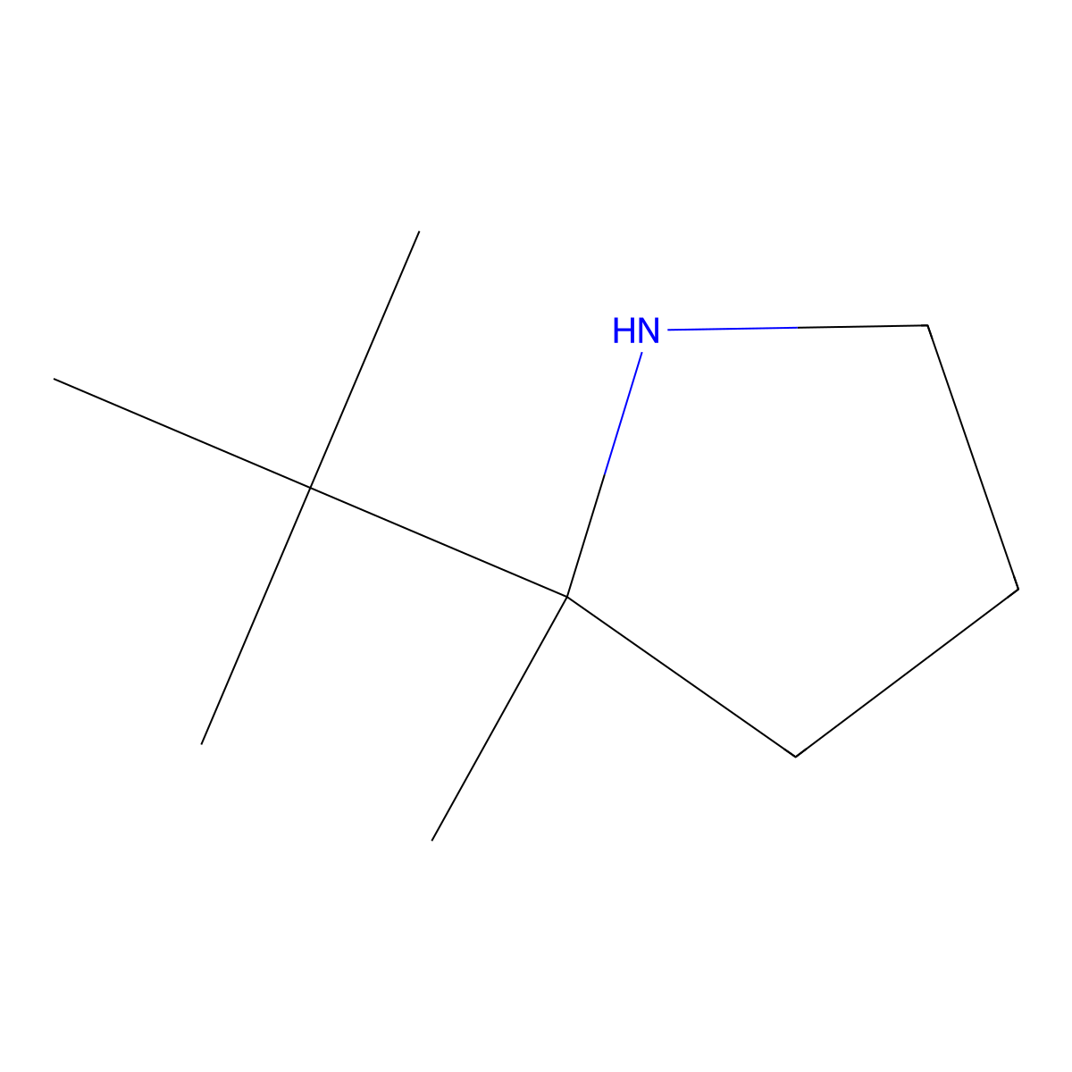 2-Tert-butyl-2-methylpyrrolidine molecular structure, CAS 1530783-51-7