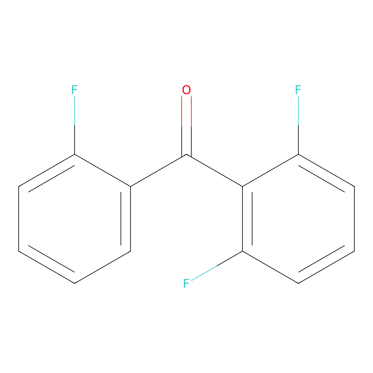 Methanone, (2,6-difluorophenyl)(2-fluorophenyl)- molecular structure, CAS 1530799-64-4