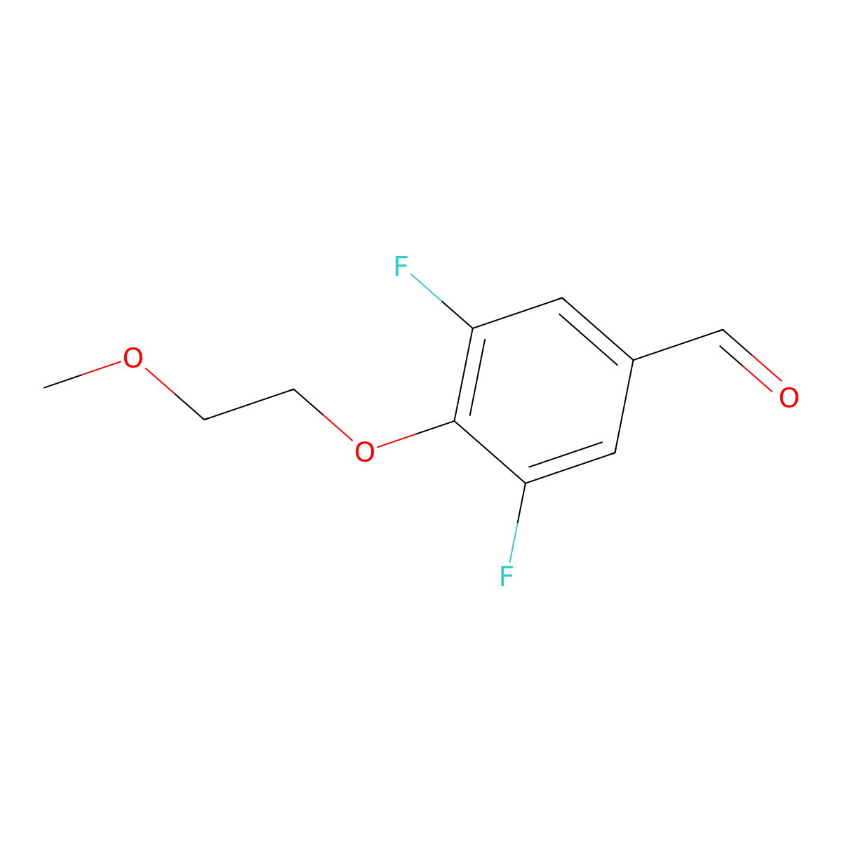 3,5-Difluoro-4-(2-methoxyethoxy)benzaldehyde molecular structure, CAS 1530818-08-6